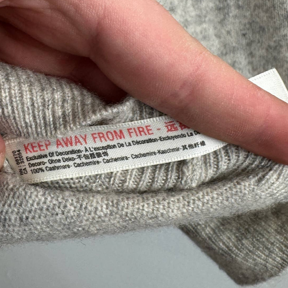 Saturday Sunday by Anthropologie Oversized Cashmere Crewneck Sweater in Gray XS - Picture 6 of 8